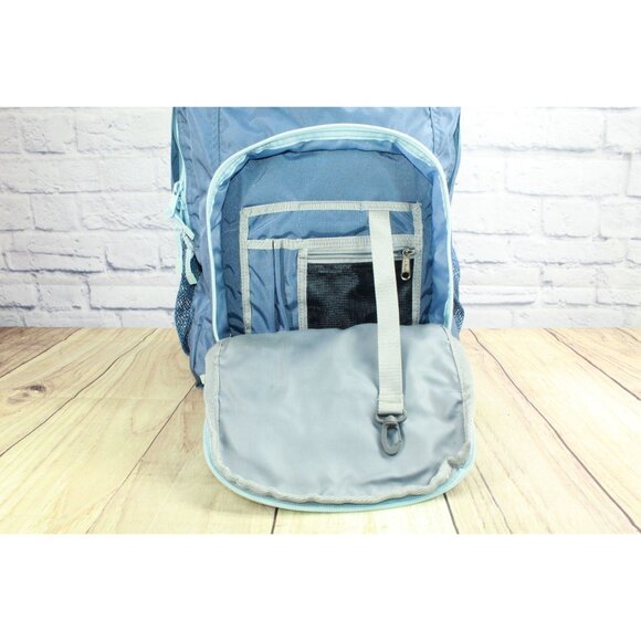 LL Bean Unisex Adult Weatherproof Nylon Deluxe Book Pack 37L Backpack Blue - Picture 8 of 13